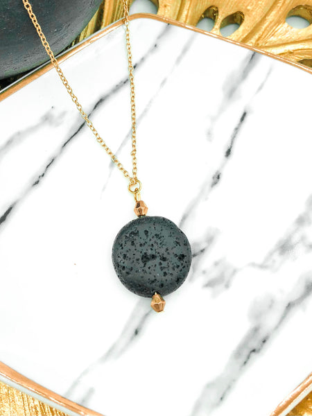 Terceira Natural Lava Stone Necklace
