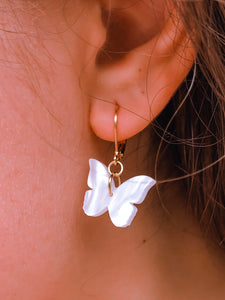 Cassandra Pearlized Butterfly Earrings