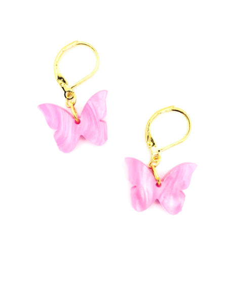 Cassandra Pearlized Butterfly Earrings