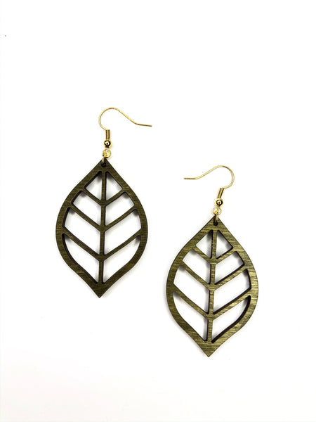 Lennon Magnolia Tree Leaf Earrings