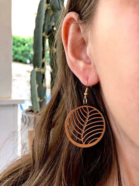 Tia Fern Leaf Earrings