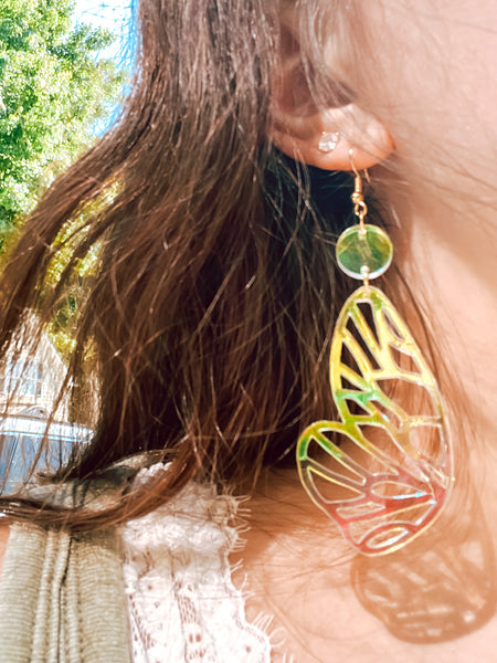 Iridescent Magical Butterfly Wing Earrings